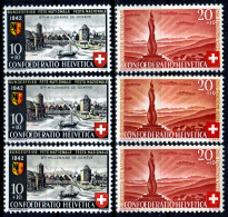 Switzerland / Helvetia / Schweiz / Suisse 1942 ⁕ Pro Patria Mi.408-409 X3 ⁕ 6v MNH - Unused Stamps