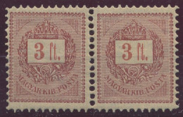 1888. Black Number Krajcar 3Ft Stamp Pair - ...-1867 Prephilately