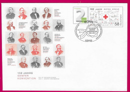 BRD 2014 , 150 Jahre Genfer Konvention - Ganzsache / Brief - Ausgabestempel  Bonn 7.8.2014 - Covers - Used