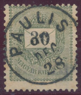 1889. Black Number Krajcar 30kr Stamp, PAULIS - ...-1867 Prephilately
