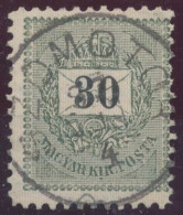 1889. Black Number Krajcar 30kr Stamp, SZOMOTOR - ...-1867 Prephilately