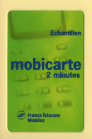 Mobicarte : Echantillon 2 Minutes : France Télécom : 12/1998 (voir Cadre Et Numérotation) - Cellphone Cards (refills)