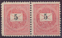 1898. Black Number Krajcar 5kr Stamp Pair - ...-1867 Préphilatélie