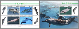 GUINEA-BISSAU 2023 MNH Dolphins Delphine M/S+S/S – OFFICIAL ISSUE – DHQ2416 - Delfine