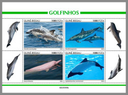 GUINEA-BISSAU 2023 MNH Dolphins Delphine M/S – OFFICIAL ISSUE – DHQ2416 - Delfine