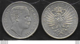 1902 Italia VE III Lire 1 Aquila Sabauda In Argento QFDC - 1900-1946 : Victor Emmanuel III & Umberto II