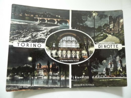 Cartolina Viaggiata "TORINO DI NOTTE" Vedutine  1956 - Tarjetas Panorámicas