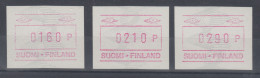 Finnland 1990 FRAMA-ATM Wellenlinien Und Spiralen Ohne Aut.-Nr.  Mi.-Nr. 7 Satz - Machine Labels [ATM]