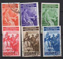 1935 Vaticano Congresso Giuridico N. 41 - 46 Serie Completa Timbrata Used Sassone 275 Euro - Gebraucht