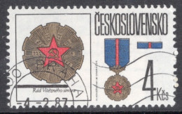 Czechoslovakia 1987 Single Stamp To Celebrate State Orders And Medals In Fine Used - Gebraucht