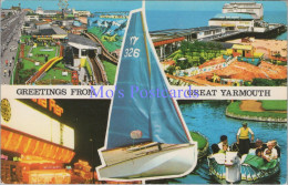 Norfolk Postcard - Greetings From Great Yarmouth   DZ77 - Great Yarmouth