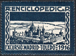 Madrid - Viñetas - 1916 - * S/Cat - Excursión Madrid - Toledo" Azul - Ungebraucht
