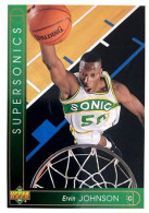 321 Ervin Johnson - Seattle SuperSonics - Carte Upper Deck NBA 1993 - Andere & Zonder Classificatie