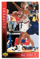 377 Henry James - Los Angeles Clippers - Carte Upper Deck NBA 1993 - Autres & Non Classés