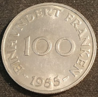 SARRE - SAARLAND - 100 FRANKEN 1955 - KM 4 - 100 Franchi