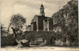 Luceram, Le Pont Superieur Et LÈglise - Lucéram