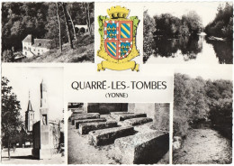 CPSM DE QUARRÉ-LES-TOMBES  (YONNE)  MULTI-VUES - Quarre Les Tombes