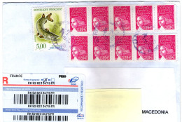 France,2021,RR Letter Sent To Macedonia,cancel La Poste 37610A,13.07.2021 As Scan - Cartas & Documentos