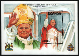 Uganda 1993 - Mi-Nr. Block 182 ** - MNH - Papstbesuch / Papal Visit - Uganda (1962-...)