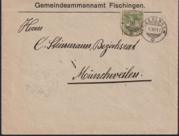 1916/17 Schweiz / Pro Juventute ° Brief: Gemeindeammannamt Fischingen Mi:CH 134, Yt:CH 281, Zum:CH J8,Unterwaldnerin - Lettres & Documents