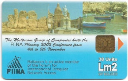 Malta - Maltacom - The Fina Conference, 10.2002, 38U, 15.000ex, Used - Malta