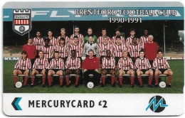 UK (Paytelco) - Football Clubs - Brentford Team Photo - 4PFLJ - 2.075ex, Used - [ 4] Mercury Communications & Paytelco