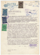 1959. YUGOSLAVIA,CROATIA,ZAGREB,VAJDA,DUCK TRADEMARK,LETTER TO STATE MINISTRY ON LETTERHEAD,4 REVENUE STAMPS - Lettres & Documents