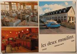 CREHEN (22 Cotes D'Armor) - Hotel Restaurant Bar LES DEUX MOULINS - Parking Avec Voitures - Salle Restaurant - Créhen