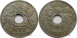 Tunisie - Protectorat Français - Naceur Bey - 10 Centimes 1919-AH1337 - TTB+/AU50 - Mon5427 - Túnez