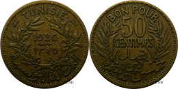 Tunisie - Protectorat Français - Habib Bey - 50 Centimes 1926-AH1345 - TTB/XF45 - Mon4840 - Túnez