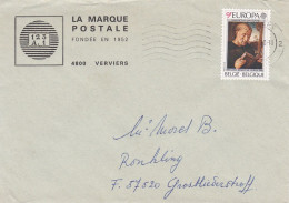 BELGIQUE-1980- Lettre VERVIERS Pour  Grosbliederstroff-57 (France)..timbre"EUROPA-St Benoit " Seul Sur Lettre,cachet - Brieven En Documenten