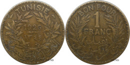 Tunisie - Protectorat Français - Habib Bey - 1 Franc 1926-AH1345 - TB/VF25 - Mon6014 - Tunisia