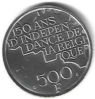 Belguim 500 Francs 1980 French Silver Clad Copper-Nickel - 500 Frank