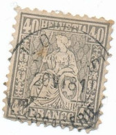 Switzerland SCHWEIZ 1867 33 Helvetia - New Values & Colors - White Paper - 40C 40F, Grey, OBL / USED - 20-6-81 - Oblitérés