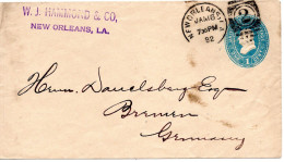 77440 - USA - 1892 - 1¢ GAU NEW ORLEANS, LA -> Deutschland - ...-1900