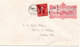 77442 - USA - 1909 - Hawaii 2¢ GAU Aufbrauch M 2¢ Washington SAN FRANCISCO, CAL -> OMAHA, NEB - 1901-20