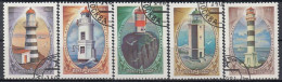 USSR 5396-5400,used,falc Hinged,lighthouses - Usati