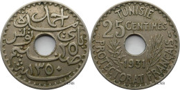 Tunisie - Protectorat Français - Ahmed I Bey - 25 Centimes 1931-AH1350 - TTB/XF45 - Mon5932 - Tunesien