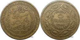 Tunisie - Protectorat Français - Lamine Bey - 5 Francs AH1365 / 1946 - TTB/XF45 - Mon6017 - Tunisie