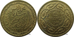Tunisie - Protectorat Français - Lamine Bey - 5 Francs AH1365 / 1946 - SUP/AU58 - Mon4676 - Tunesien