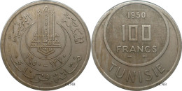 Tunisie - Protectorat Français - Lamine Bey - 100 Francs 1950-AH1370 - TTB+/AU50 - Mon6019 - Tunisie