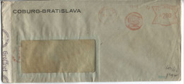 Slowakei Absenderfreistempel MC Bauchemie Coburg-Bratislava In Trnava 30.4.41 - Covers & Documents