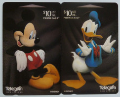 New Zealand - GPT - Set Of 2 - Mickey & Donald - Part 3 - $10 - Mint - Nouvelle-Zélande