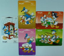 New Zealand - GPT - Disney - Friends Of Mickey - Part 4 - Huey, Dewey & Louie - Set Of 5 - Mint - Nouvelle-Zélande