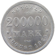 GERMANY NOTGELD 200000 MARK 1923 HAMBURG #t030 0285 - Autres & Non Classés