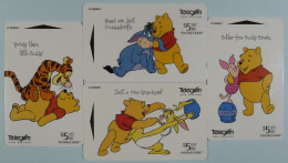 New Zealand - GPT - Set Of 4 - Disney's Winnie The Pooh Part 2 - $5 - Mint - Nouvelle-Zélande