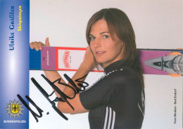 Autogramm AK Bundespolizei Skispringerin Ulrike Gräßler Eilenburg Nordsachsen DDR Klingenthal Im Vogtland Olympia DSV - Autographes