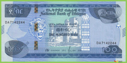 Voyo ETHIOPIA 100 Birr 2020 P57a B337a DA UNC - Ethiopia