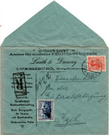 Luxemburg 1927, 1 Fr.+50 C. Auf Firmen Einschreiben Drucksache N. Deutschland - Otros & Sin Clasificación