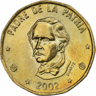 République Dominicaine, Peso, 2002, Laiton, SPL, KM:80.1 - Dominikanische Rep.